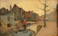 Houses on a canal
