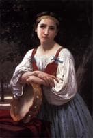 Basque Gypsy Girl with a Tambourine (large version)