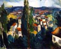 Village View with Cypresses