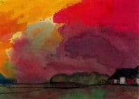 Farm, Red Evening