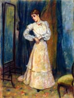 Woman Adjusting Her Skirt