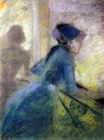 Girl in Blue from the Rear