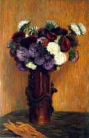 Vase of Flowers and Gloves