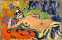 Reclining Nude from Behind on a Sofa