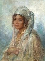 Young Beauty with Green Scarf (Jeune beauté au foulard vert)