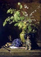 Spring Bouquet with Dog