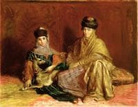 Woman and Little Girl of Constantine with a Gazelle