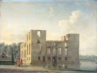 Berckenrode Castle in Heemstede after the fire of 4-5 May 1747: rear view
