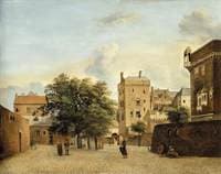 View of a Small Town Square
