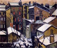 Roof Tops of Bordeaux in the Snow