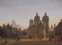 Cityscape with a Church and a Square