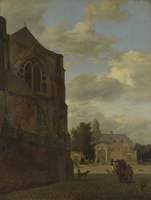 An Imaginary View of Nijenrode Castle and the Sacristy of Utrecht Cathedral