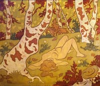 Nude Laying on Her Back in a Clearing