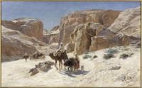 Caravane dans les dunes de Bou Saâda