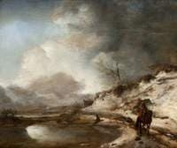 A Horseman by a Pond