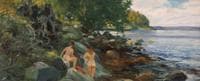 Landscape with Bathing Women, Christianiafjorden