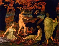 Diana the Huntress near a Lake