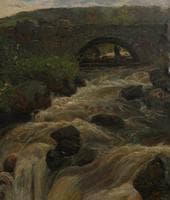 River Landscape with Bridge