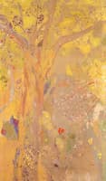 Tree on Yellow Background