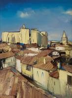 View of Avignon (Vue d'Avignon, le palais des papes)