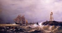 Sailing Ships Close to Shore