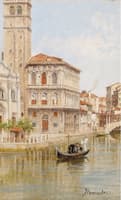 A Venetian canal scene