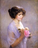 Young Lady with Rose