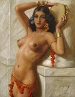 Oriental Dancer with Tambourine