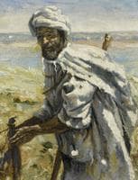 Bedouin Before a River (Beduine vor einem Fluss)