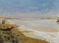 At the Wadi Natron Salt Lake (Am Wadi Natron Salzsee)