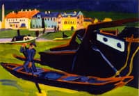Boats on the Elbe near Dresden