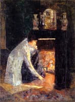 Woman at the Fireplace