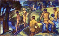 Men, Boys and Horses in a Southern Landscape