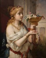 Young Girl with Flowers