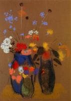 Three Vases of Flowers