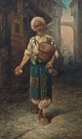 Arab Waterseller in the Medina (Arabischer Wasserverkäufer in der Medina)