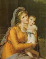 Baroness Anna Sergeevna Stroganova and Her Son Sergey