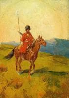Circassian Horseman in Red Coat