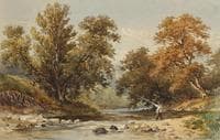 Fly Fishing in a Mountainous Landscape