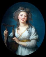 Woman Playing a Lyre