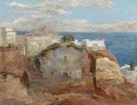 View of a Village on the Edge of the Mediterranean