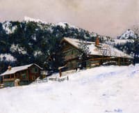Snowy Landscape in Switzerland