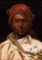 Arab in a Red Headscarf