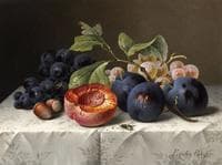 Still Life with Grapes and Apricots
