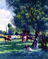 Bessy-sur-Cure, Peasants Guarding a Herd of Cows