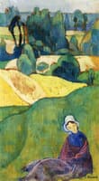 Woman Sitting in a Field: Brittany