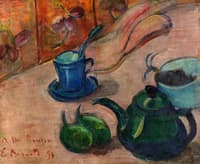 Still LIfe with Teapot, Cup and Fruit