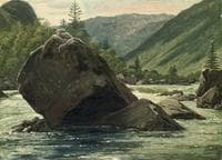A Jutting Rock in the Rapids (Fos med fremragende klippestykke)