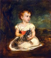 Portrait of a Child with Cat