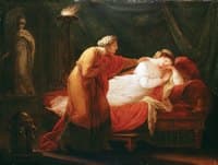 Penelope is woken by Euryclea